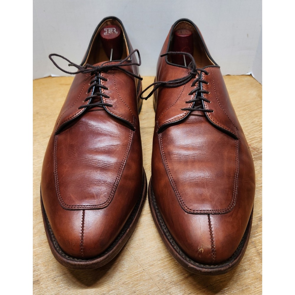 Allen Edmonds Delray Brown Leather Split Toe Derby Dress Shoes 11.5 D 1298